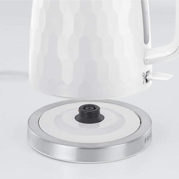 Russell Hobbs Honeycomb 1.7 Litre Textured Jug Kettle - White