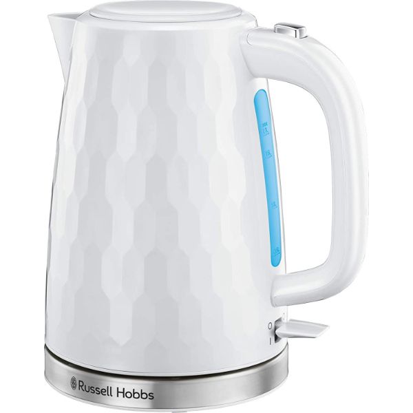 Russell Hobbs Honeycomb 1.7 Litre Textured Jug Kettle - White