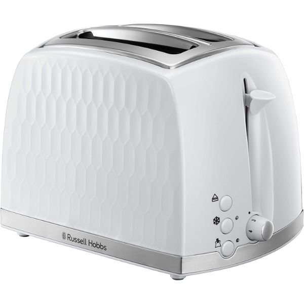 Russell Hobbs Honeycomb 2 Slice Toaster - White