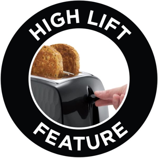 Russell Hobbs Honeycomb 2 Slice Toaster - Black