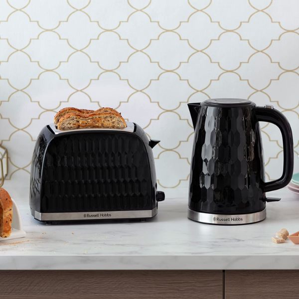 Russell Hobbs Honeycomb 2 Slice Toaster - Black