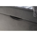 Capri Bed With Drawers Dark Grey Velvet Super King180cm