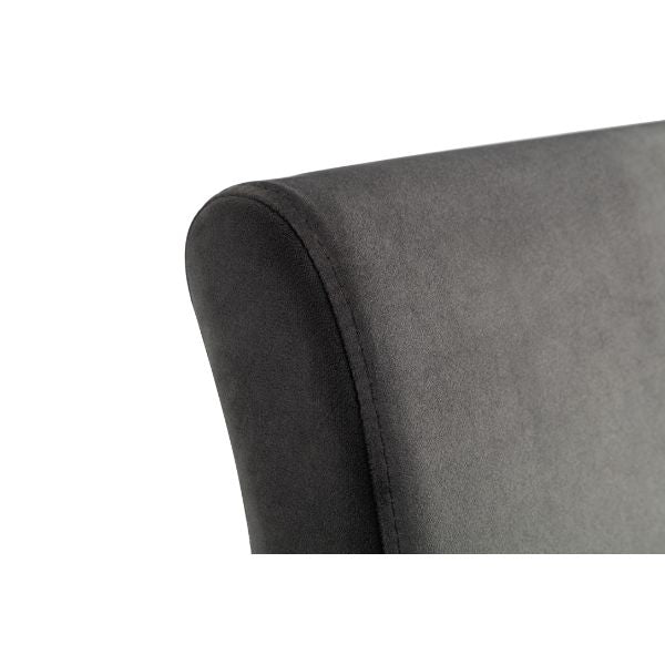 Capri Bed With Drawers Dark Grey Velvet King 150cm