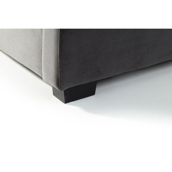 Capri Bed With Drawers Dark Grey Velvet Double  135cm