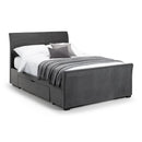 Capri Bed With Drawers Dark Grey Velvet Double  135cm