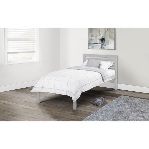 Slocum Single Bed 90cm Light Grey