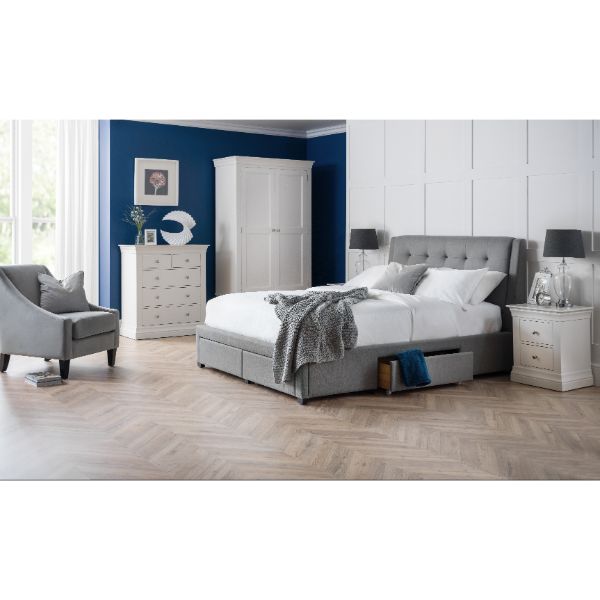 Fullerton Double Bed with 4 Drawers 135cm Grey