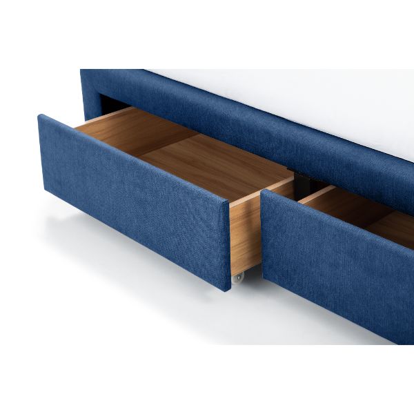 Fullerton Super King Bed with 4 Drawers 180cm Blue