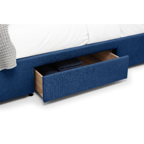 Fullerton Super King Bed with 4 Drawers 180cm Blue