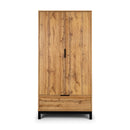 Bali Wardrobe 2 Door 1 Drawer Oak 1.8m