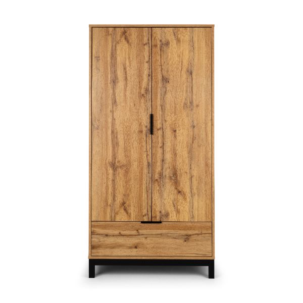 Bali Wardrobe 2 Door 1 Drawer Oak 1.8m