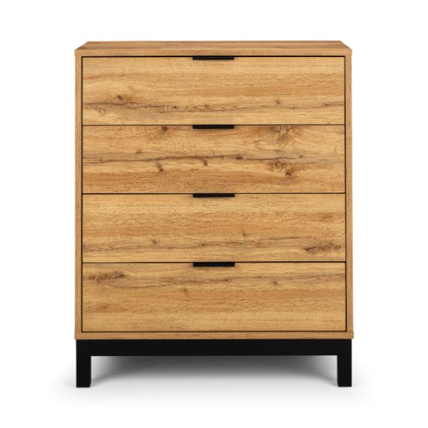 Bali Chest of Drawers 4 Drawer Oak 80cm