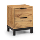 Bali Bedside Table 2 Drawer Oak