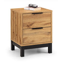 Bali Bedside Table 2 Drawer Oak