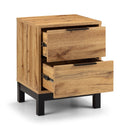 Bali Bedside Table 2 Drawer Oak