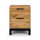 Bali Bedside Table 2 Drawer Oak