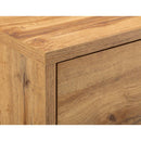 Bali Bedside Table 2 Drawer Oak