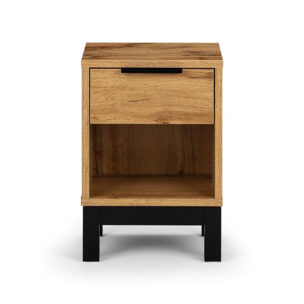 Bali Bedside Table 1 Drawer Oak