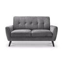Monza Sofa 2 Seater In Dark Grey Velvet