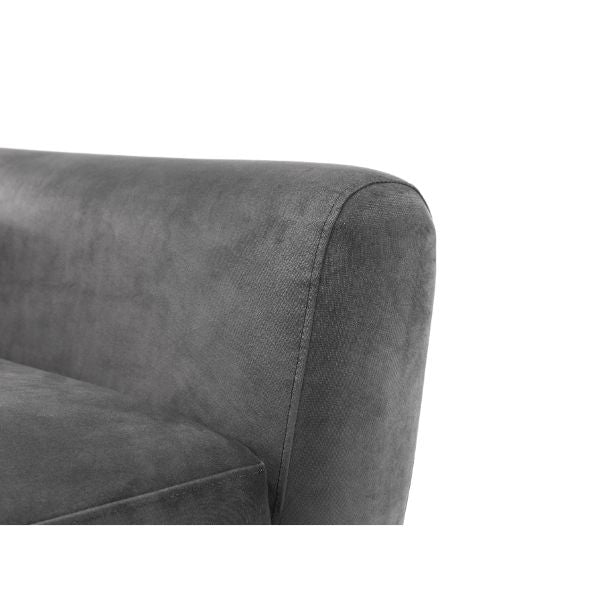 Monza Sofa 3 Seater In Dark Grey Velvet