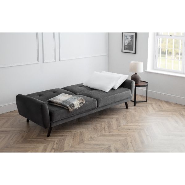 Monza Sofa Bed In Dark Grey Velvet