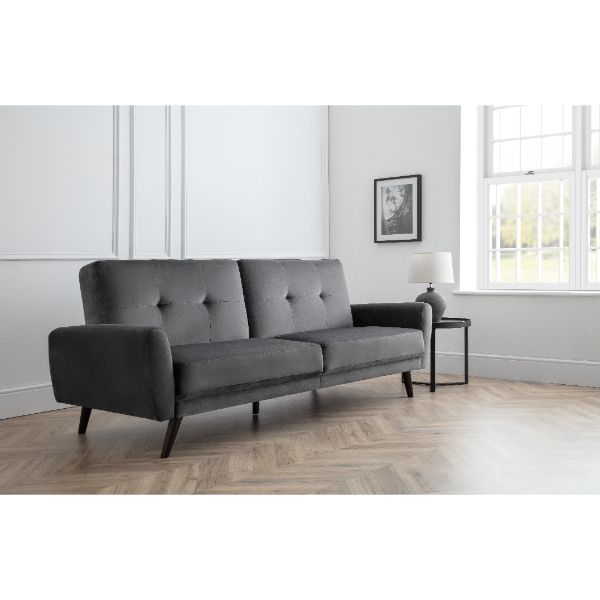 Monza Sofa Bed In Dark Grey Velvet