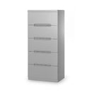 Manhattan Chest of 5 Drawers Narrow 1.3 Tall Grey