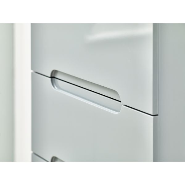 Manhattan Chest of 5 Drawers Narrow 1.3 Tall Grey