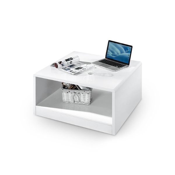 Manhattan Square Coffee Table 80cm White