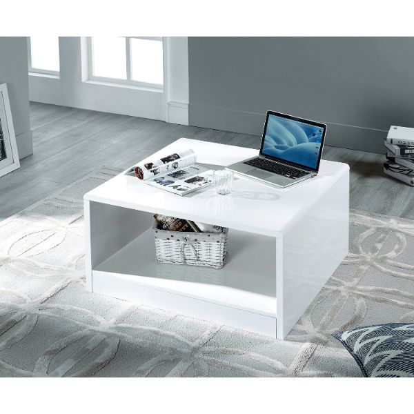 Manhattan Square Coffee Table 80cm White