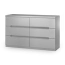 Manhattan Wide Chest of 6 Drawers 1.3m Grey