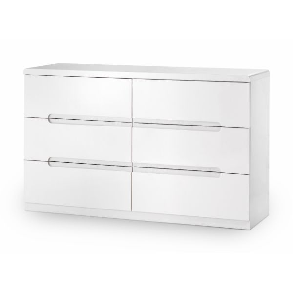 Manhattan Chest of 6 Drawers 1.3m White