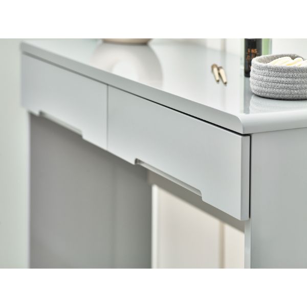 Manhattan Dressing Table With 2 Drawers 1m Grey