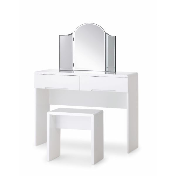 Manhattan Dressing Table With 2 Drawers 1m White