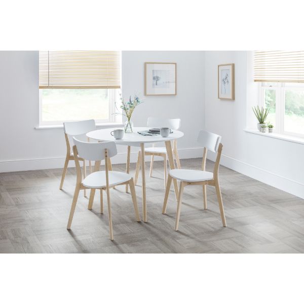 Casa Round Dining Table 1m White