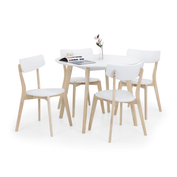 Casa Round Dining Table 1m White