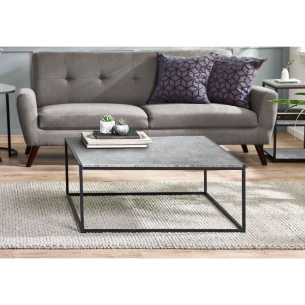 Staten Coffee Table Square 90cm Concrete