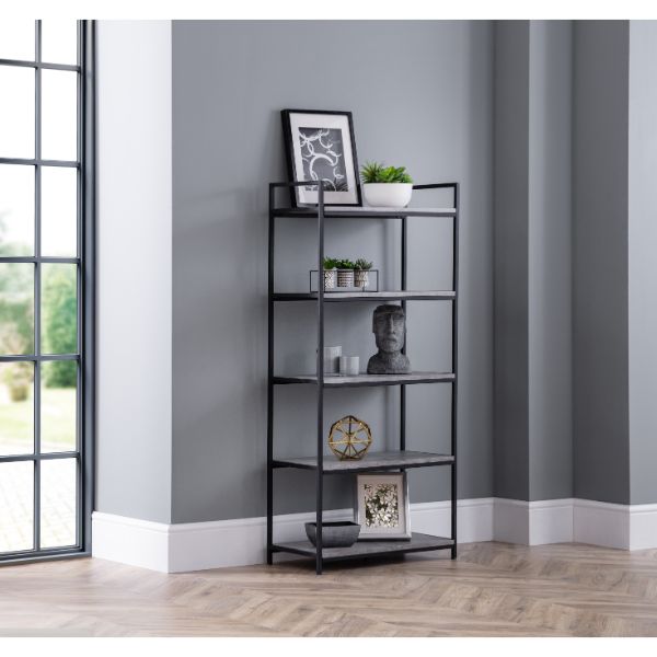 Staten Bookcase 1.4m Tall Concrete