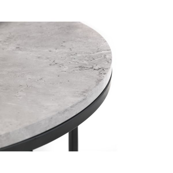 Staten Round Coffee Tables Set of 2 Nesting Concrete