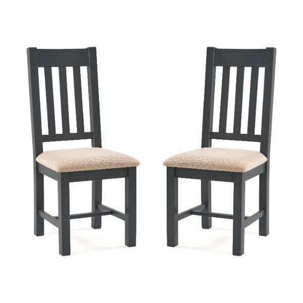 Bordeaux Dining Chairs Dark Grey Set of 2
