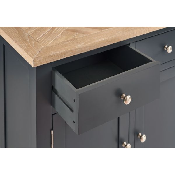 Bordeaux Sideboard Dark Grey 1.3m