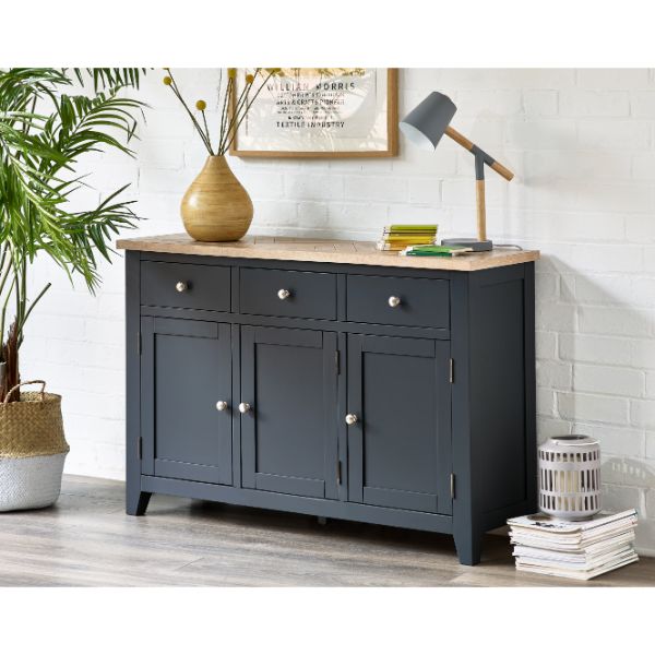 Bordeaux Sideboard Dark Grey 1.3m