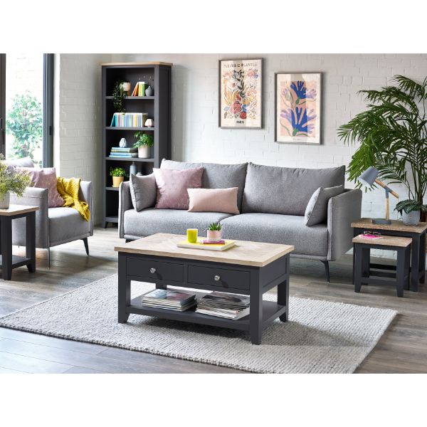 Bordeaux Nest Of Tables 2 Dark Grey