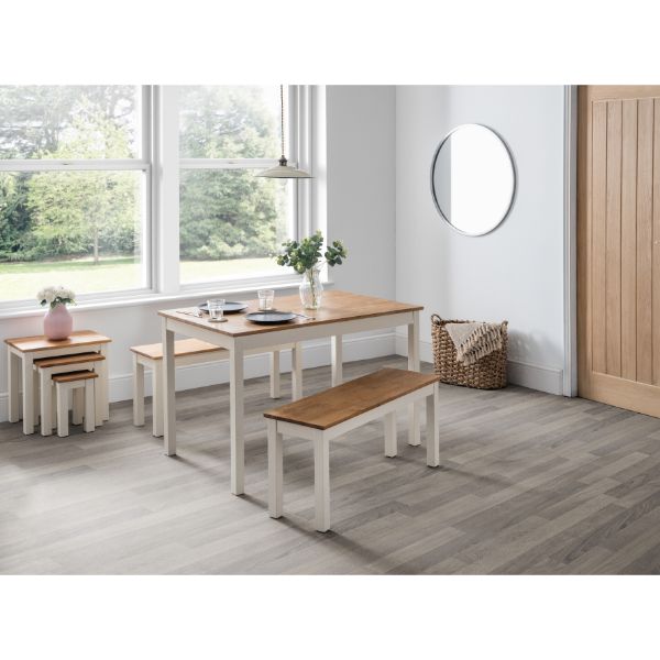 Coxmoor Bench 1m Ivory & Oak