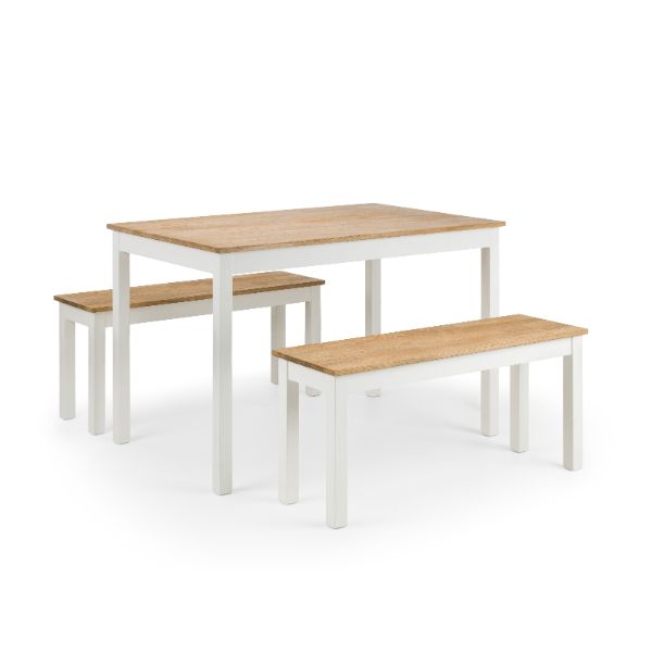 Coxmoor Bench 1m Ivory & Oak