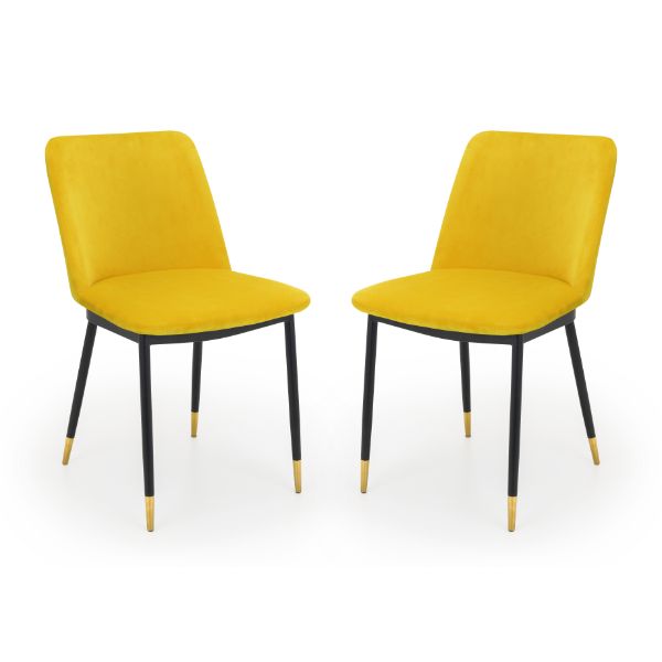 Delaunay Dining Chairs Mustard Set Of 2
