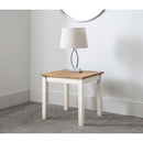 Coxmoor Lamp Table 50cm Ivory & Oak
