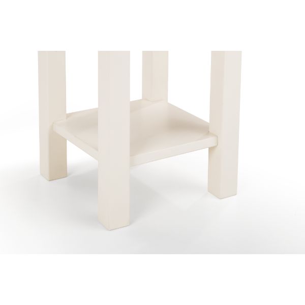 Coxmoor Tall Narrow Side Table Ivory & Oak