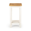 Coxmoor Tall Narrow Side Table Ivory & Oak