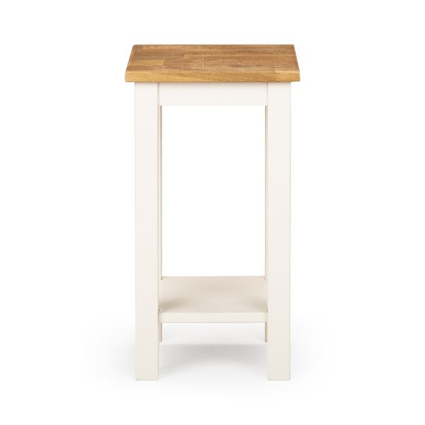 Coxmoor Tall Narrow Side Table Ivory & Oak